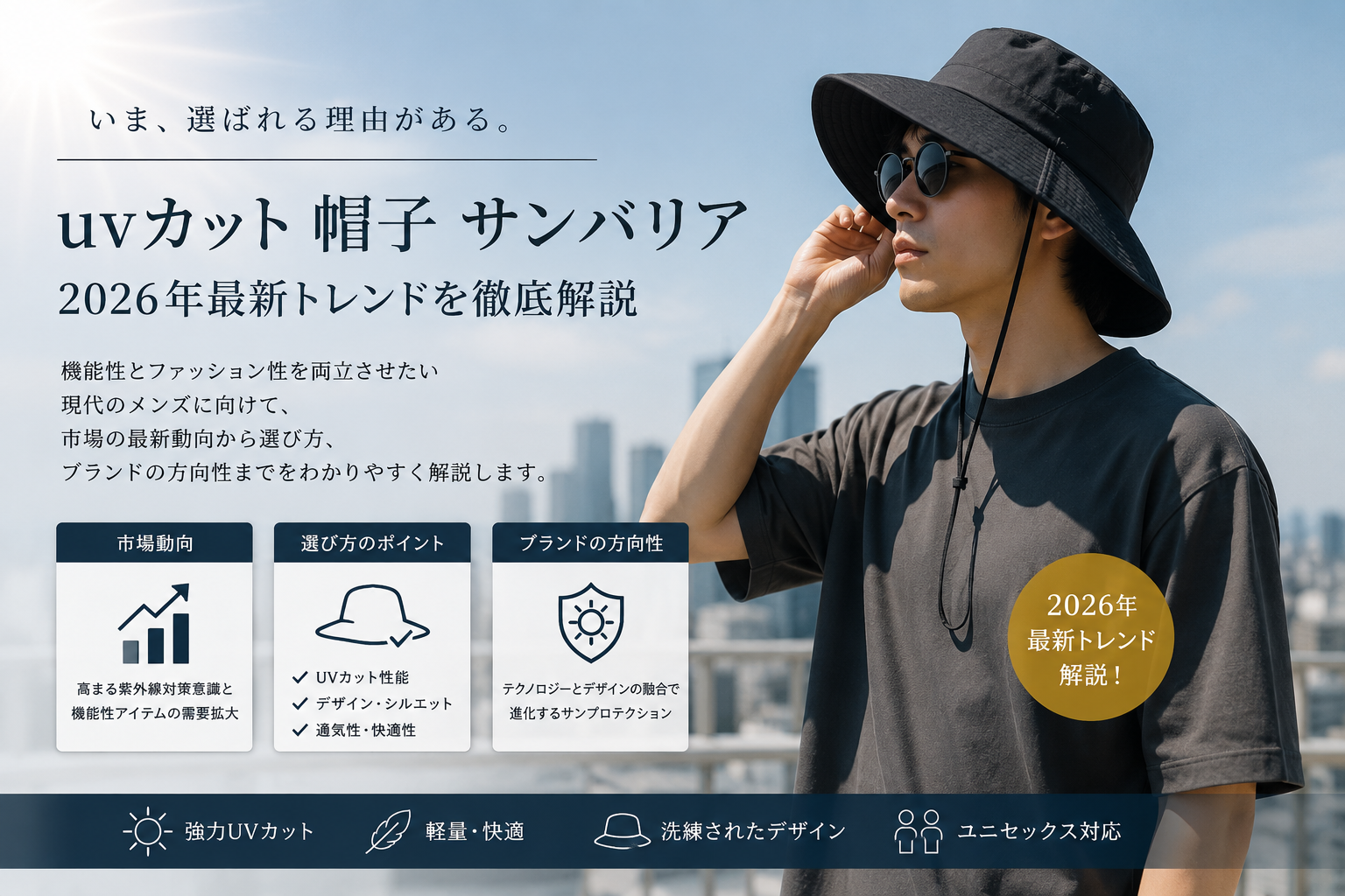 uvカット 帽子 サンバリア 2026年最新トレンド機能性ヘッドウェア
