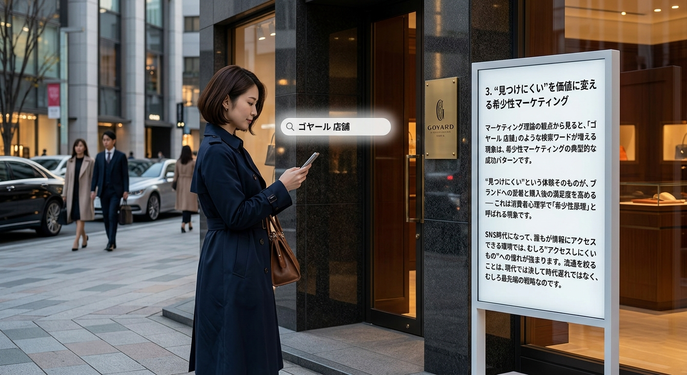 希少性マーケティングと消費者心理のイメージ